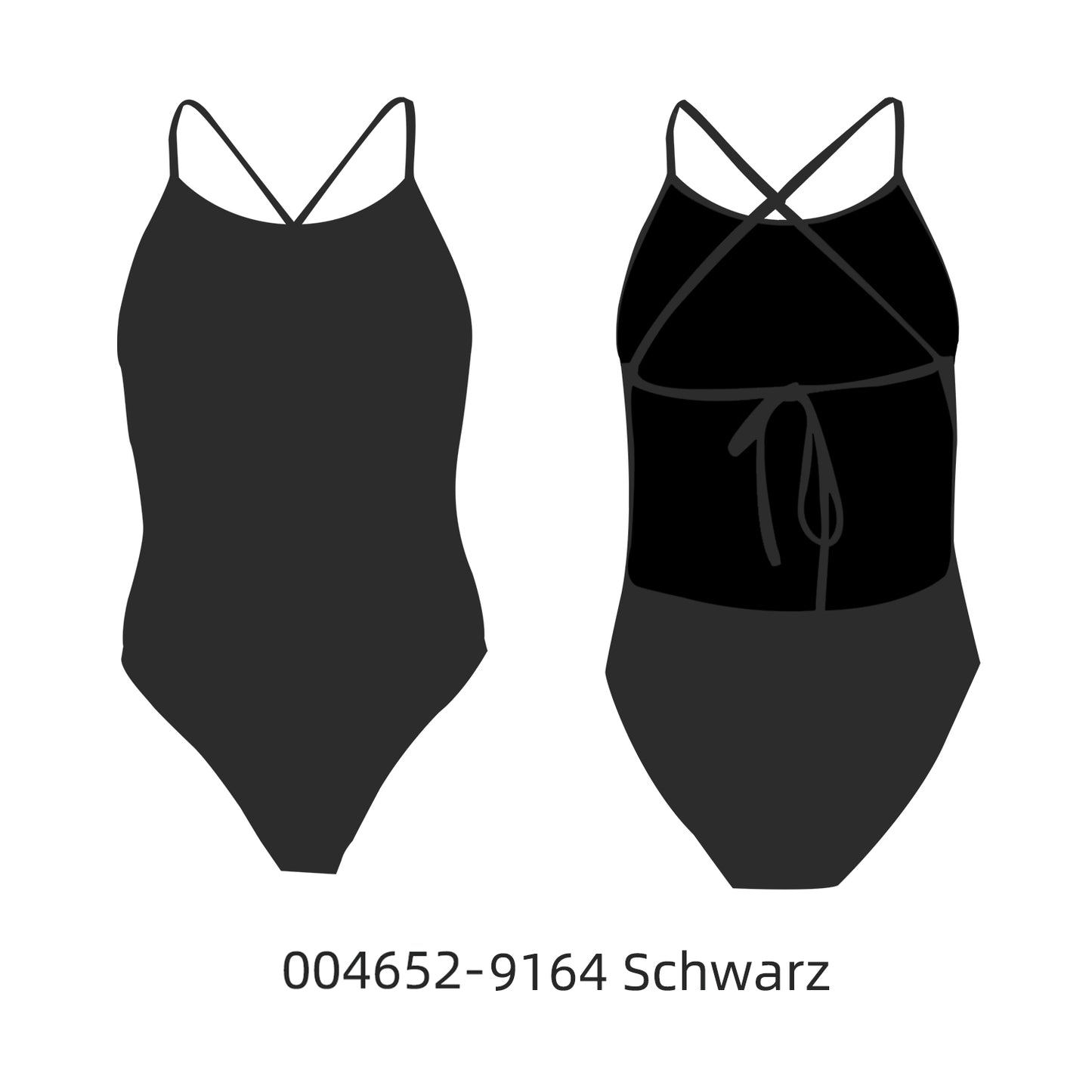 Famos 004652 Woman SINCLE-COLOR TIE-BACK Swimsuit Individuelle Badeanzüge