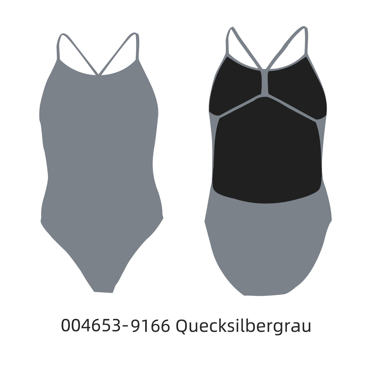 Famos 004653 Woman ONE-COLOR OPEN-BACK Swimsuit Individuelle Badeanzüge