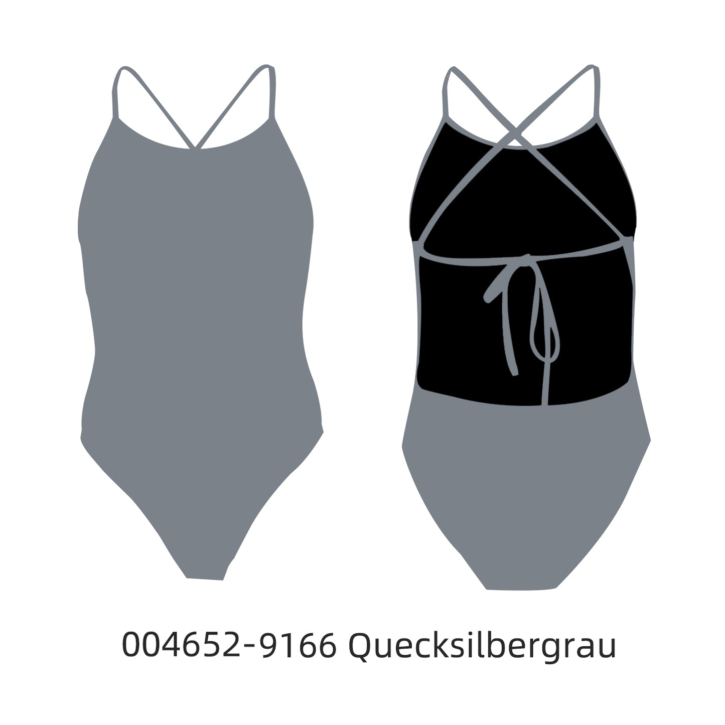 Famos 004652 Woman SINCLE-COLOR TIE-BACK Swimsuit Individuelle Badeanzüge