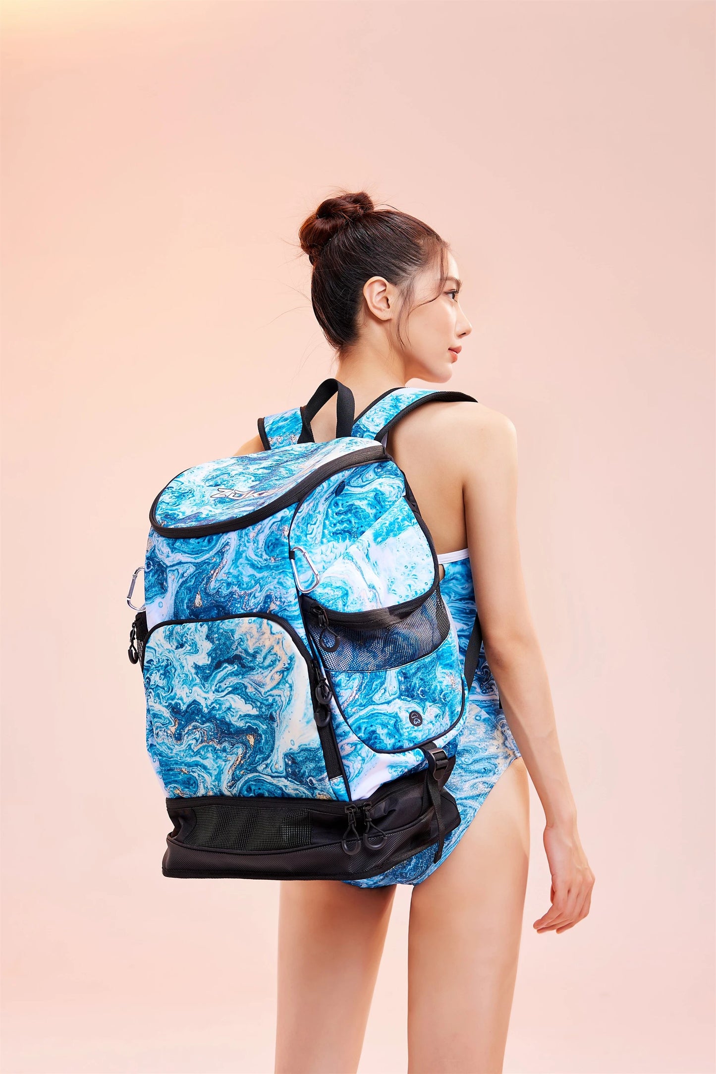 ZOKE Welle Blau Backpack Schwimmrucksack