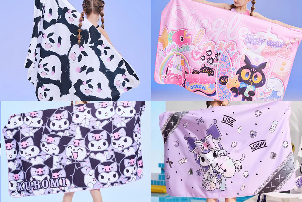 ZOKE Handtuch Towel Kuromi lila schwarz
