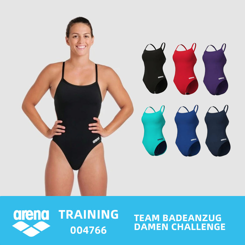 ARENA TEAM CHALLANGE BACK SOLID BADEANZUG 004766 Damen Swimsuit Women hoch geschnitten