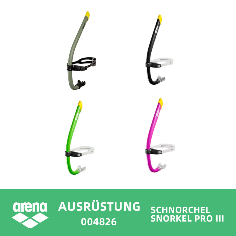 ARENA Schnorchel SWIM SNORKEL PRO III 004826 Vorne montiert Zwei Mundstücke Zwei Luftregler