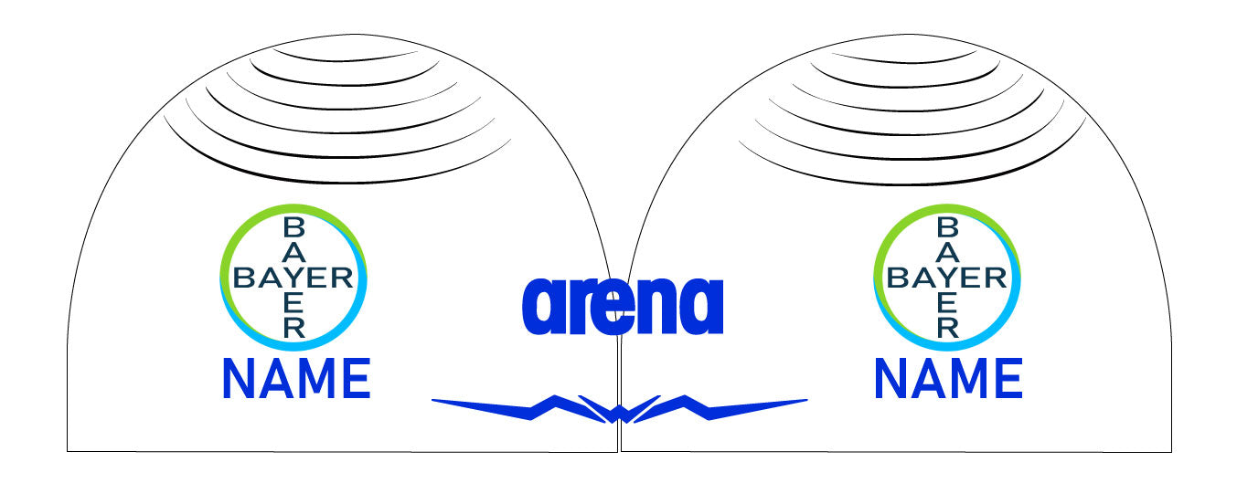 Personalisierte Schwimmkappe – mit Deutschland-Fahne, eigenem Namen & eigenem Vereinslogo – 005371 – AQUAFORCE WAVE CAP ARENA WETTKAMPF BADEKAPPE / DEUTSCHLANDKAPPE / DEUTSCHLAND BADEKAPPE