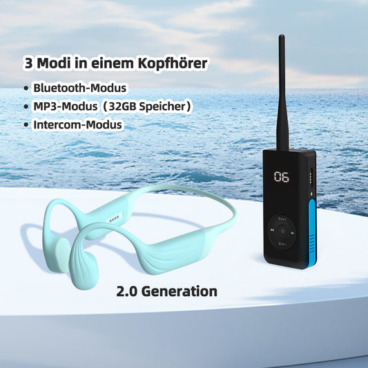Knochenschall-Kopfhörer · Trainingskopfhörer · Trainingsfunkgerät · IPX69 wasserdicht · Bluetooth · MP3 · Speicherkarte