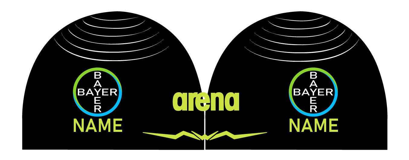 Personalisierte Schwimmkappe – mit Deutschland-Fahne, eigenem Namen & eigenem Vereinslogo – 005371 – AQUAFORCE WAVE CAP ARENA WETTKAMPF BADEKAPPE / DEUTSCHLANDKAPPE / DEUTSCHLAND BADEKAPPE