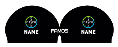 Personalisierte Schwimmkappe – mit Deutschland-Fahne, eigenem Namen & eigenem Vereinslogo – 000500 – FAMOS BADEKAPPE TRAININGSKAPPE DEUTSCHLANDKAPPE / DEUTSCHLAND BADEKAPPE