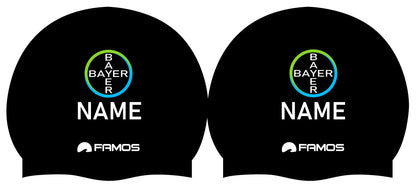 Personalisierte Schwimmkappe – mit Deutschland-Fahne, eigenem Namen & eigenem Vereinslogo – 001403 – FAMOS BADEKAPPE TRAININGSKAPPE DEUTSCHLANDKAPPE / DEUTSCHLAND BADEKAPPE