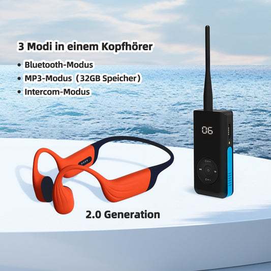 Knochenschall-Kopfhörer · Trainingskopfhörer · Trainingsfunkgerät · IPX69 wasserdicht · Bluetooth · MP3 · Speicherkarte