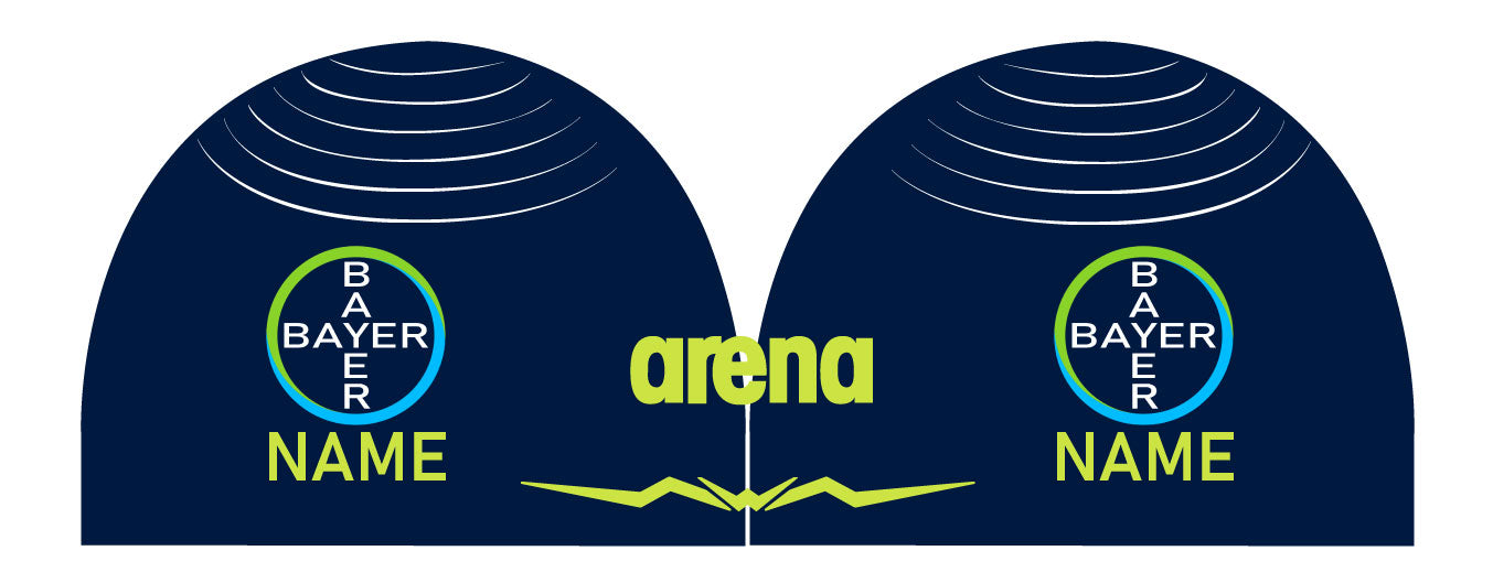 Personalisierte Schwimmkappe – mit Deutschland-Fahne, eigenem Namen & eigenem Vereinslogo – 005371 – AQUAFORCE WAVE CAP ARENA WETTKAMPF BADEKAPPE / DEUTSCHLANDKAPPE / DEUTSCHLAND BADEKAPPE