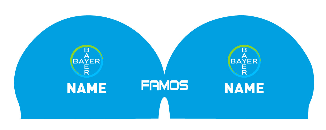 Personalisierte Schwimmkappe – mit Deutschland-Fahne, eigenem Namen & eigenem Vereinslogo – 000500 – FAMOS BADEKAPPE TRAININGSKAPPE DEUTSCHLANDKAPPE / DEUTSCHLAND BADEKAPPE