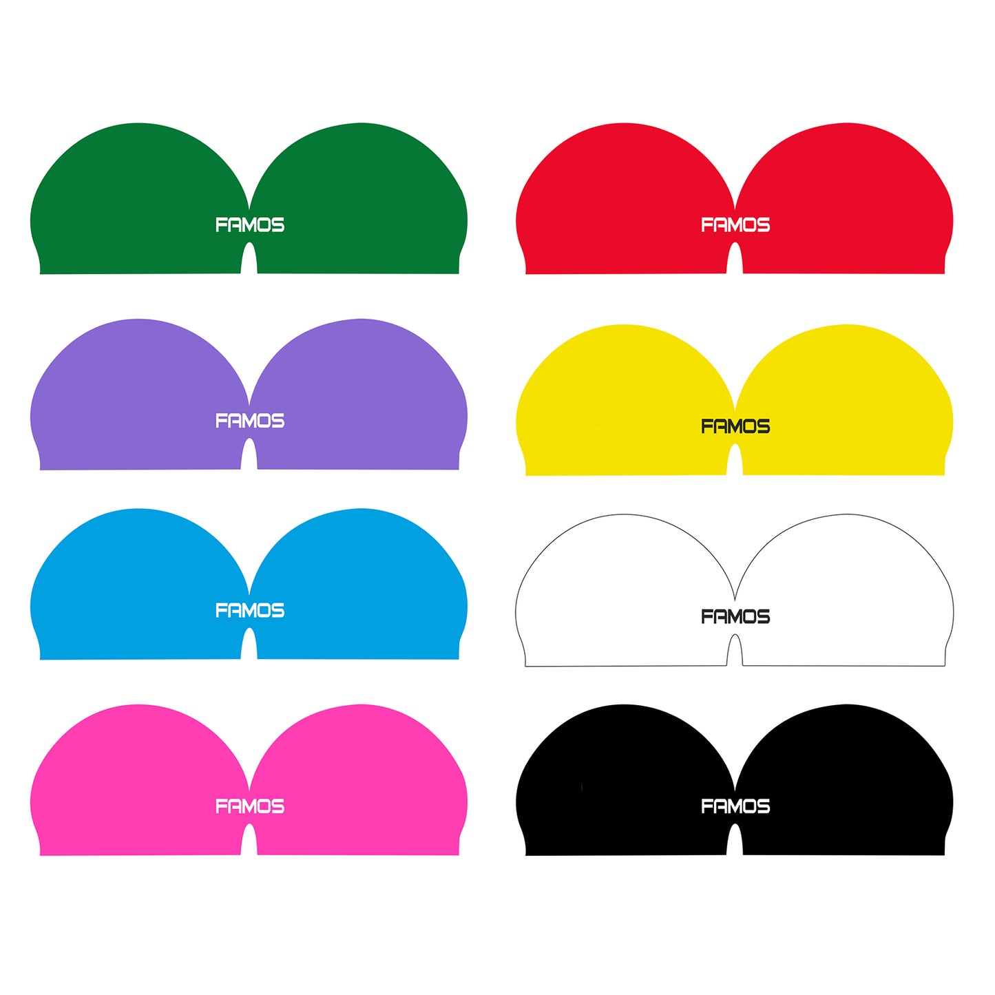 FAMOS 3D Badekappe Schwimmkappe Wettkampfbadekappe