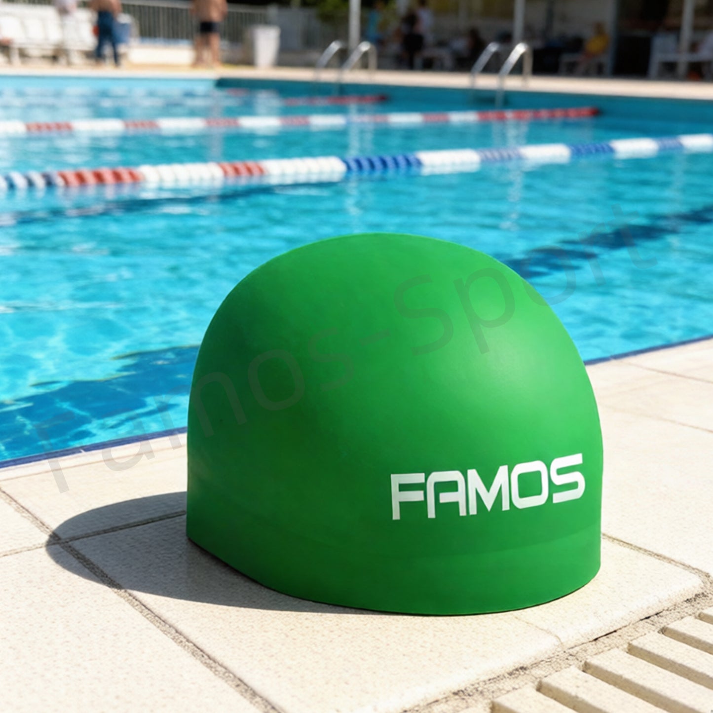 FAMOS 3D Badekappe Schwimmkappe Wettkampfbadekappe