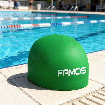 FAMOS 3D Badekappe Schwimmkappe Wettkampfbadekappe