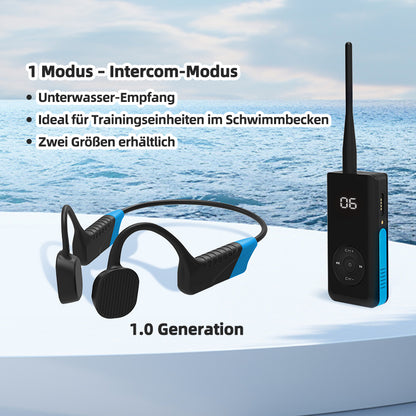 Knochenschall-Kopfhörer · Trainingskopfhörer · Trainingsfunkgerät · IPX69 wasserdicht · Bluetooth · MP3 · Speicherkarte