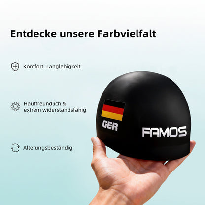 FAMOS 3D Badekappe Schwimmkappe Wettkampfbadekappe 国旗