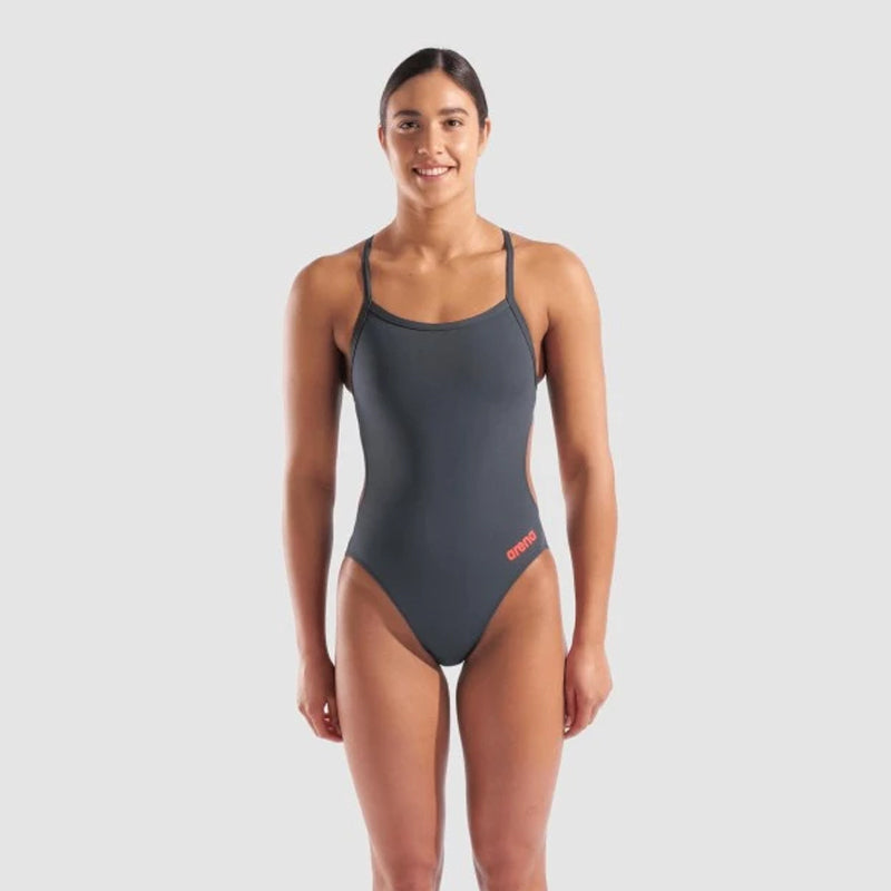 ARENA TEAM CHALLANGE BACK SOLID BADEANZUG 004766 Damen Swimsuit Women hoch geschnitten