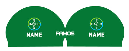 Personalisierte Schwimmkappe – mit Deutschland-Fahne, eigenem Namen & eigenem Vereinslogo – 000500 – FAMOS BADEKAPPE TRAININGSKAPPE DEUTSCHLANDKAPPE / DEUTSCHLAND BADEKAPPE