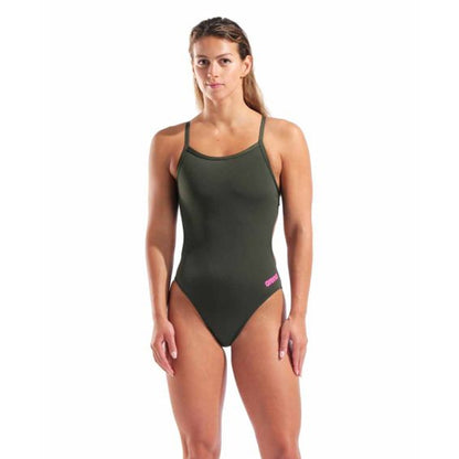 ARENA TEAM CHALLANGE BACK SOLID BADEANZUG 004766 Damen Swimsuit Women hoch geschnitten