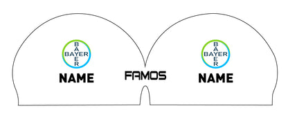 Personalisierte Schwimmkappe – mit Deutschland-Fahne, eigenem Namen & eigenem Vereinslogo – 000500 – FAMOS BADEKAPPE TRAININGSKAPPE DEUTSCHLANDKAPPE / DEUTSCHLAND BADEKAPPE