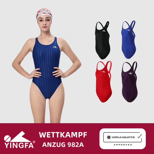 YINGFA Trainingsbadeanzug & Wettkampfanzug Mädchen Gr. 128 140 152 Damen Gr. 30 32 34 36 Fina Approved