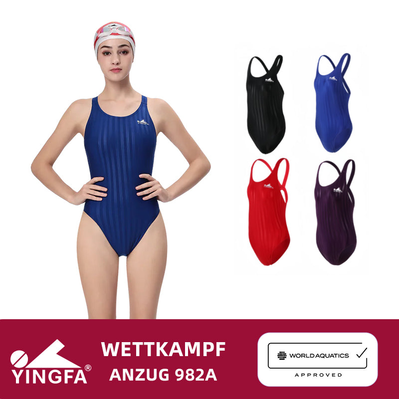 YINGFA Trainingsbadeanzug & Wettkampfanzug Mädchen Gr. 128 140 152 Damen Gr. 30 32 34 36 Fina Approved