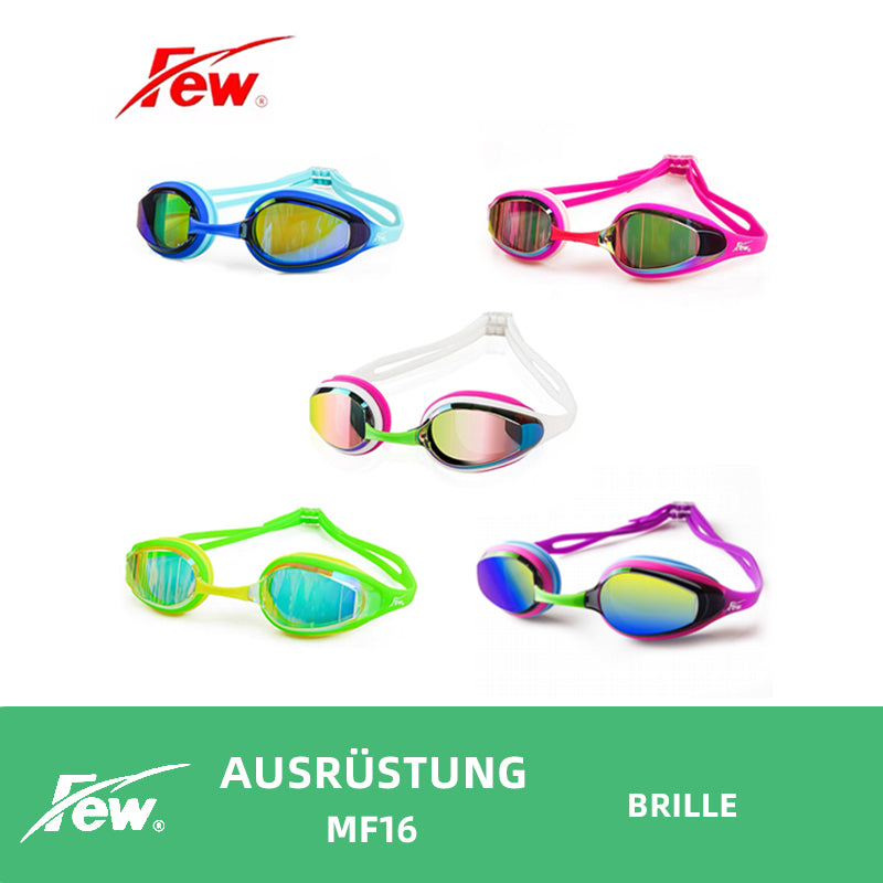 FEW Schwimmbrille Wettkampfbrille Mirror verspiegelt