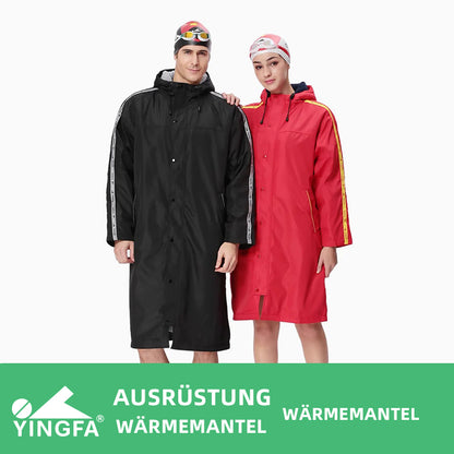 YINGFA Wärmemantel Schwarz Rot Dunkellila Unisex für Schwimmer und Triathleten
