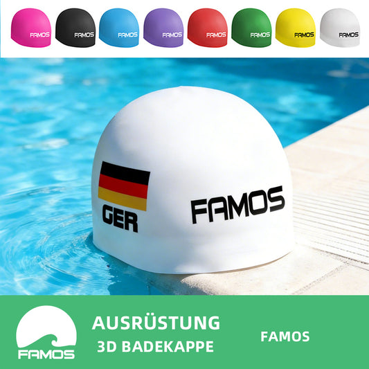 FAMOS 3D Badekappe Schwimmkappe Wettkampfbadekappe 国旗