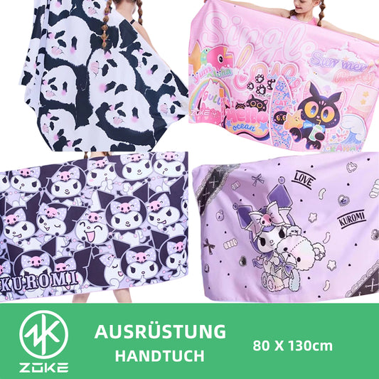 ZOKE Handtuch Towel Kuromi lila schwarz