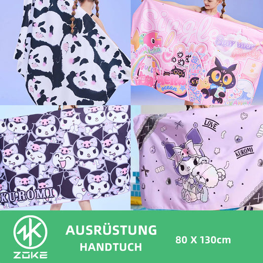 ZOKE Handtuch Towel Kuromi lila schwarz